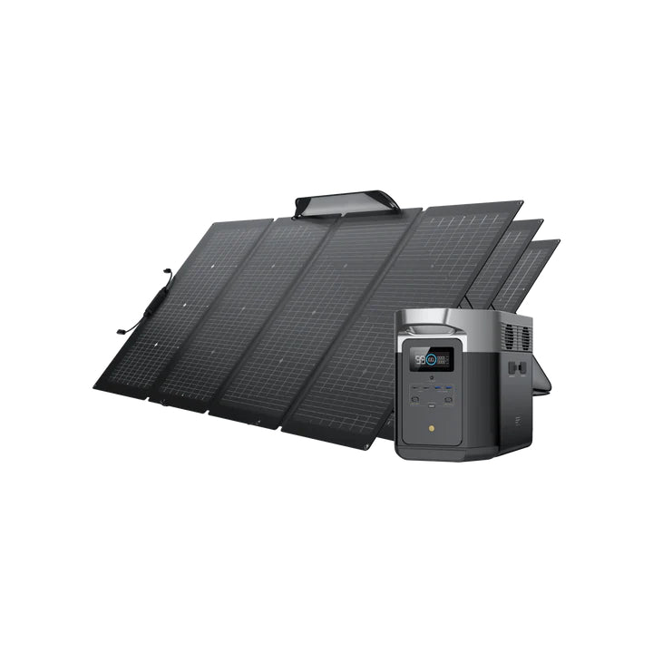 Solar & Battery Powered - EcoFlow DELTA Max 2000 + 3*220W Solar Panel