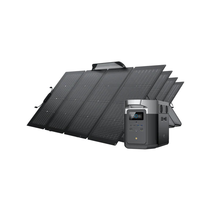 Solar & Battery Powered - EcoFlow DELTA Max 2000 + 4*220W Solar Panel