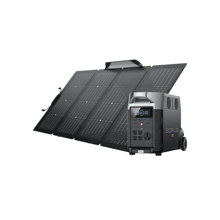Solar & Battery Powered - EcoFlow DELTA Pro + 1*220W Solar Panel