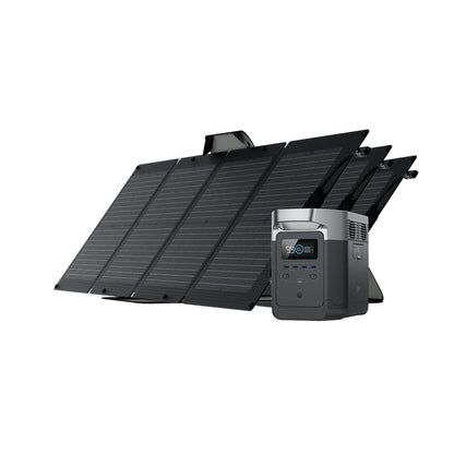 Solar & Battery Powered - EcoFlow DELTA Mini + 3* 110W Solar Panel