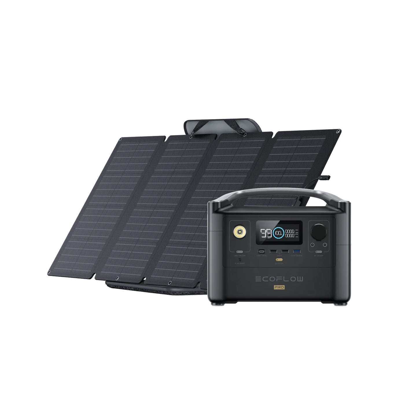 Solar & Battery Powered - EcoFlow RIVER 2 Pro + 1*160W Portable Solar Panel