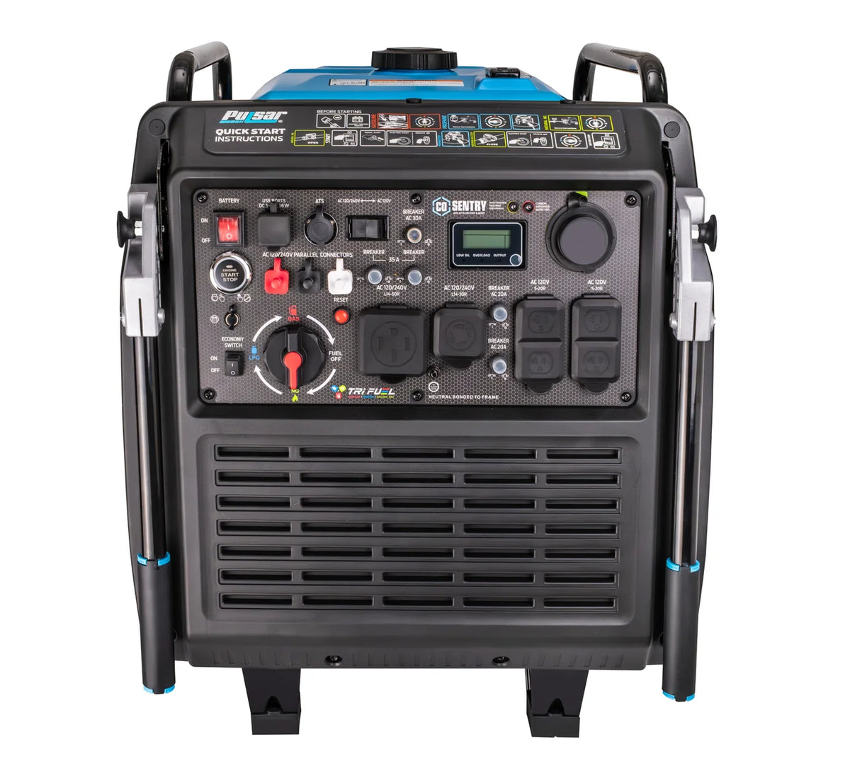 PULSAR PG105TiSRCO 10,500 Watt Tri-Fuel Inverter Generator with CO Sentry