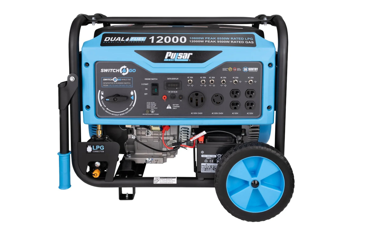 Pulsar PG12000BCO 12,000 Watt Dual-Fuel Portable Generator with CO Sentry