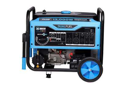 Pulsar PG13000BRCO 13,000-Watt Dual Fuel Generator with Recoil, Remote, & Push Button Start & CO Alert - PowerGen USA