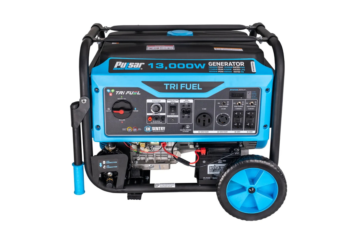Pulsar PG13000TRCO 13,000 Watt Tri-Fuel Portable Generator with CO Sentry