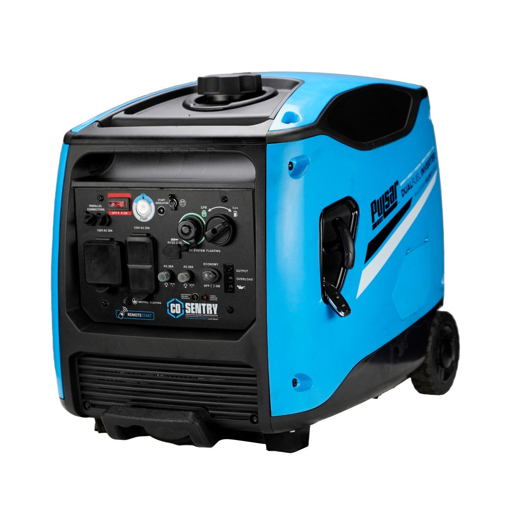 Pulsar PG4500BISRCO 4,500-Watt Remote Start Dual-Fuel Inverter Generator with CO Shutdown Sensor - PowerGen USA