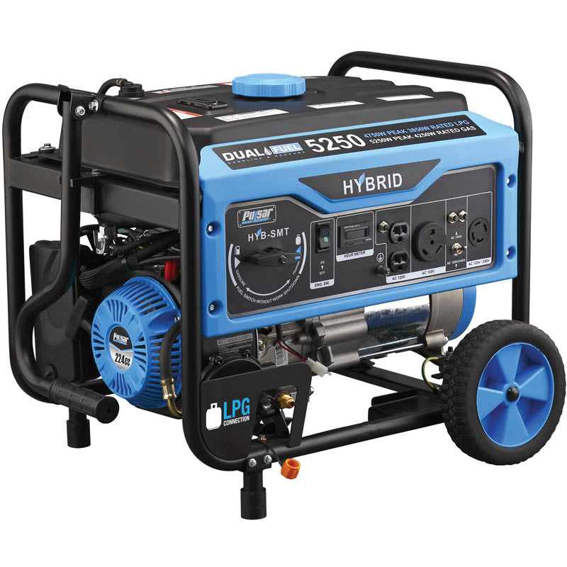 Pulsar PG5250B 5,250 Peak Watt Dual-Fuel Generator - PowerGen USA