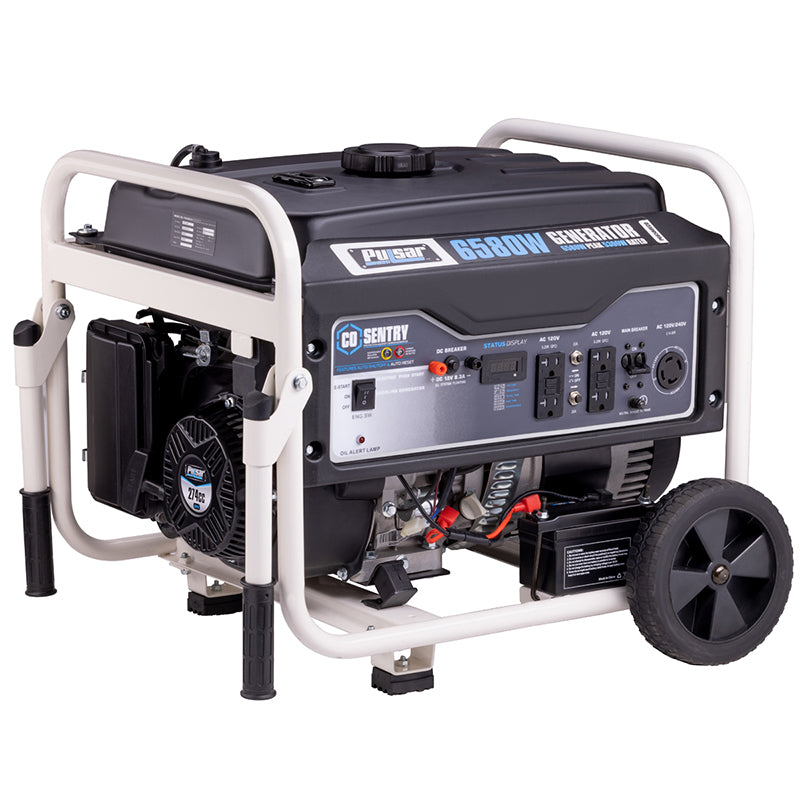 Pulsar PG6580ECO 6,580-Watt Gasoline Powered Generator with CO Shutdown Sensor - PowerGen USA