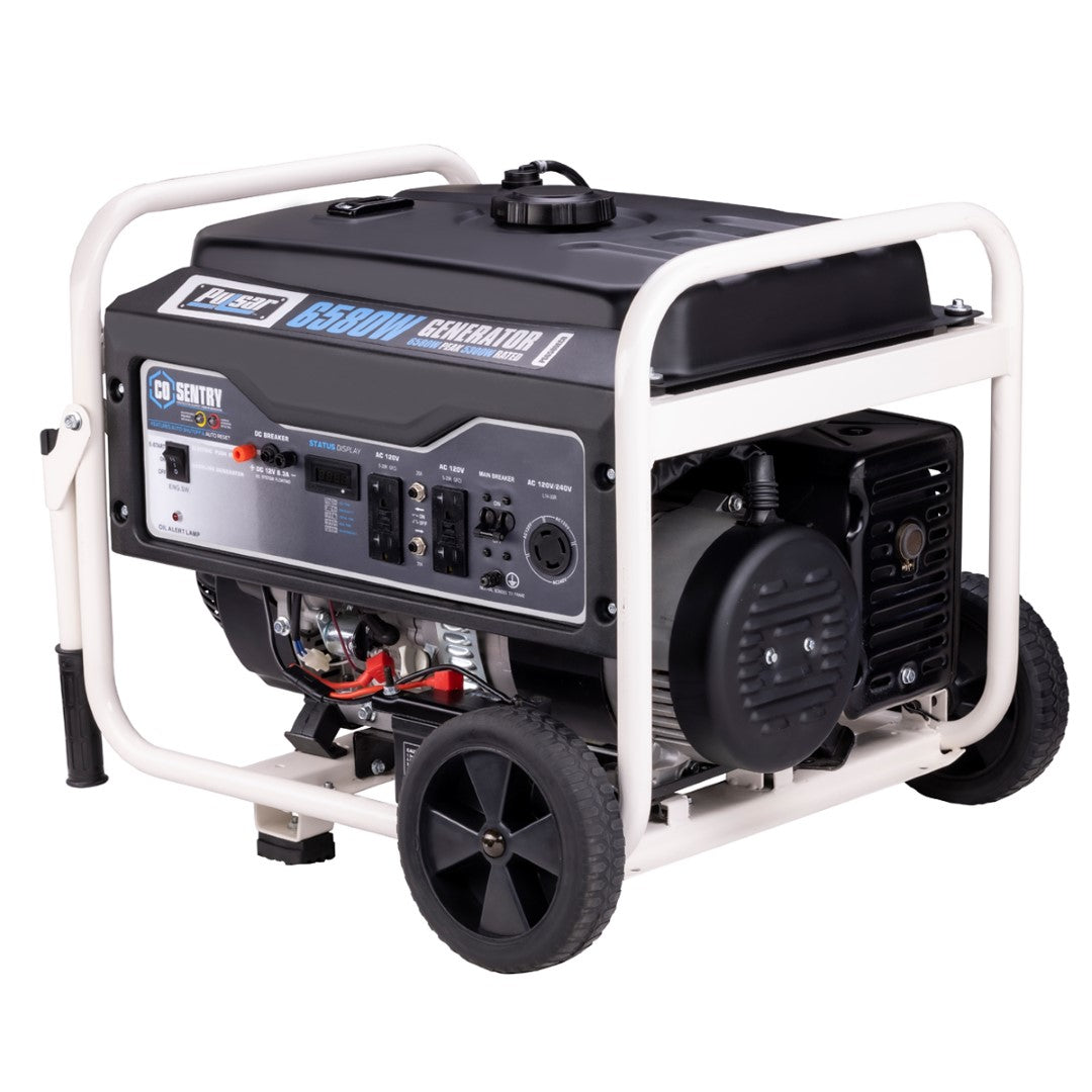 Pulsar PG6580ECO 6,580-Watt Gasoline Powered Generator with CO Shutdown Sensor - PowerGen USA