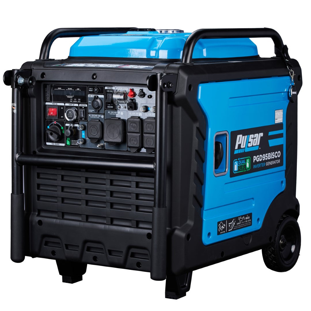 Pulsar PGD95BISCO Pulsar 9,500 Watt Super Quiet Dual Fuel Inverter Generator with CO Alert and Remote Start - PowerGen USA