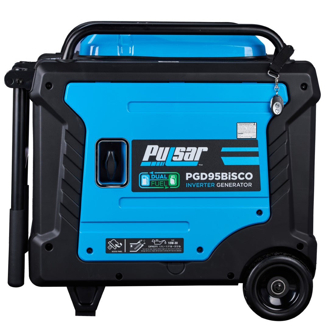 Pulsar PGD95BISCO Pulsar 9,500 Watt Super Quiet Dual Fuel Inverter Generator with CO Alert and Remote Start - PowerGen USA