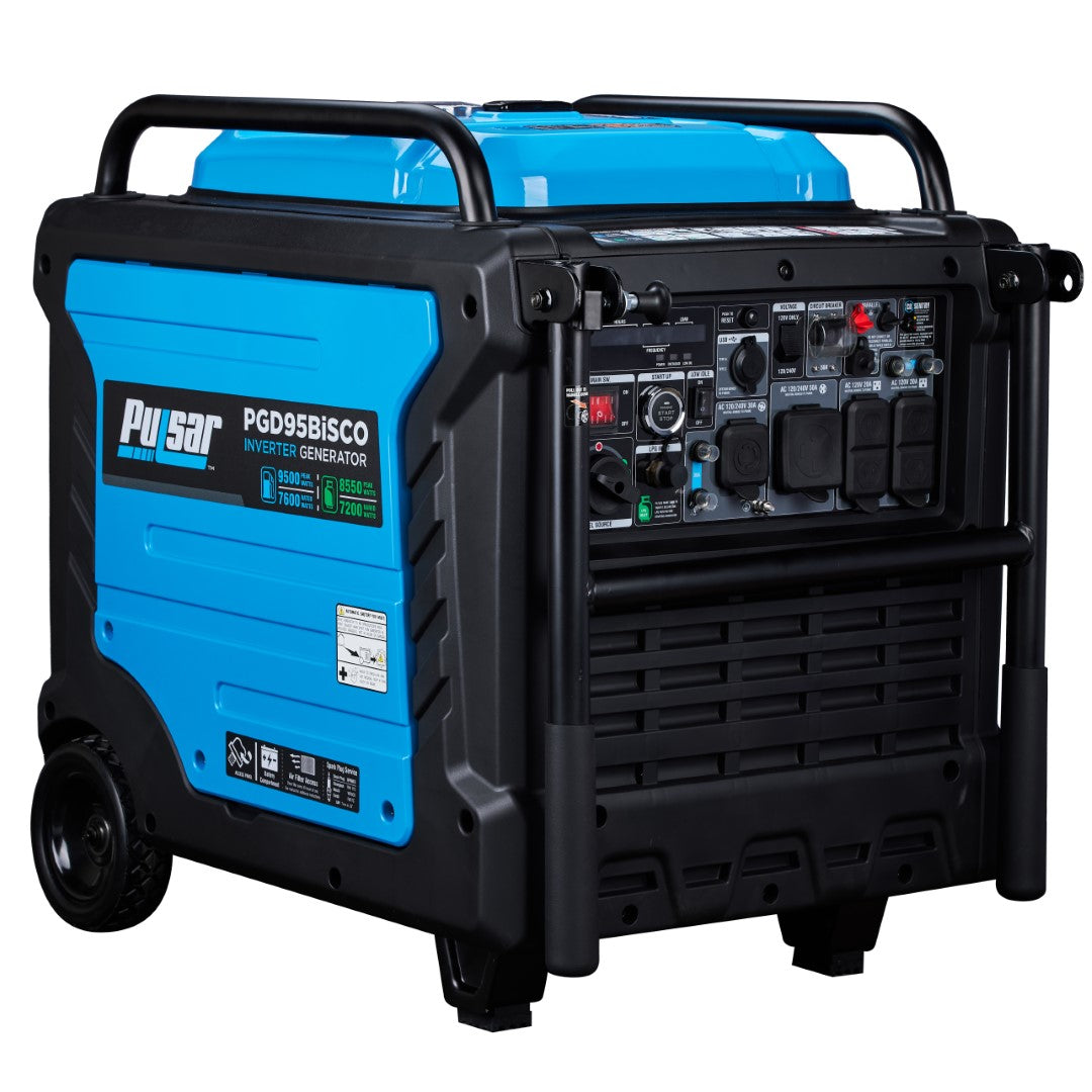 Pulsar PGD95BISCO Pulsar 9,500 Watt Super Quiet Dual Fuel Inverter Generator with CO Alert and Remote Start - PowerGen USA