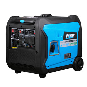 Pulsar PGDA70BISCO 7,250-Watt Super Quiet Dual-Fuel Inverter Generator with CO Alert and Remote Start - PowerGen USA