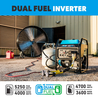 Pulsar PGX5250BiXCO 5250W Dual Fuel Open Frame Inverter Generator with CO Sentry