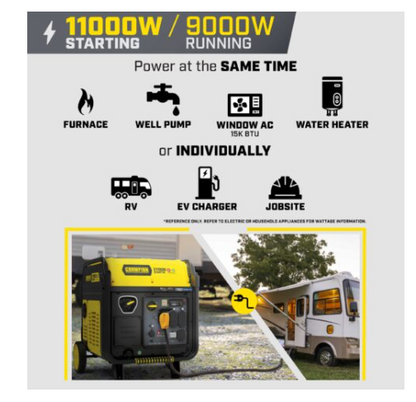 Champion  201417 Champion 11,000-Watt Electric Start Dual Fuel  Inverter Generator with CO Shield® - PowerGen USA