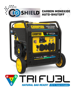Champion 201223 Champion 4000W Electric Start Tri-Fuel Generator with CO Shield® – Runs on Gas, Propane