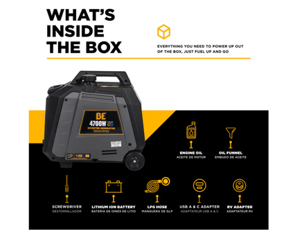 BE Power Equipment 4,700 Watt Digital Inverter Generator (BE4700ID)