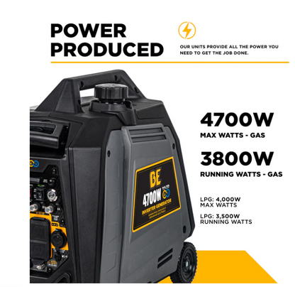BE Power Equipment 4,700 Watt Digital Inverter Generator (BE4700ID)