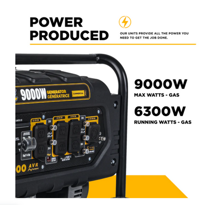 BE Power Equipment 9000 Watt Electric Start Generator - PowerGen USA