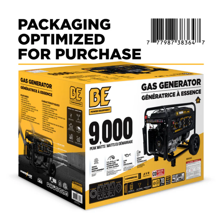BE Power Equipment 9000 Watt Electric Start Generator - PowerGen USA
