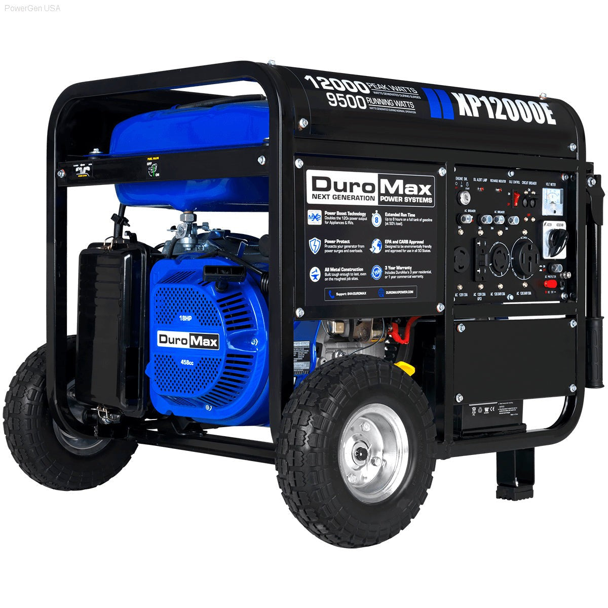 Gas Generators - DuroMax XP12000E 12,000 Watt Gasoline Portable Home Power Backup Generator