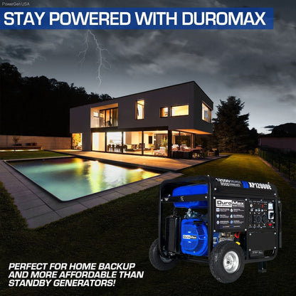Gas Generators - DuroMax XP12000E 12,000 Watt Gasoline Portable Home Power Backup Generator