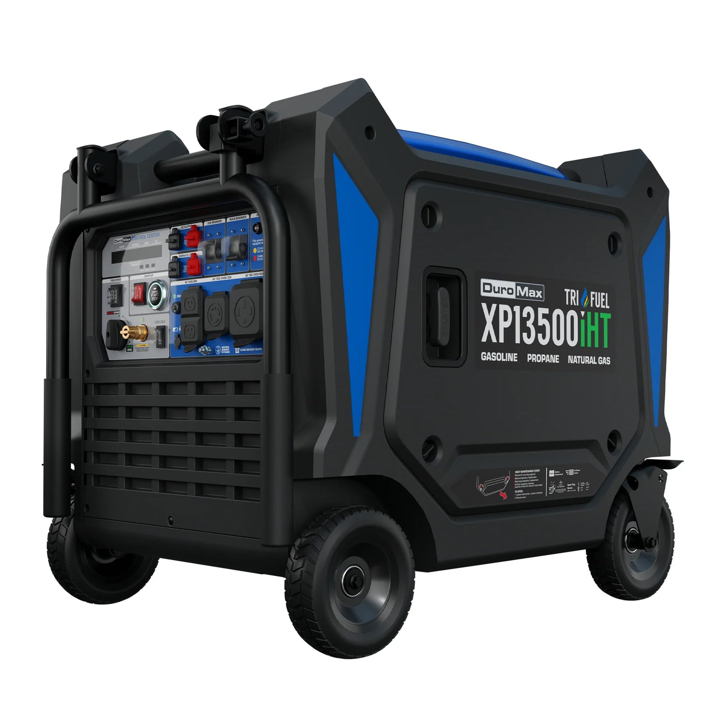 DuroMax XP13500iHT 13,500 Watt Portable Tri Fuel Inverter Generator - Quiet, Low THD