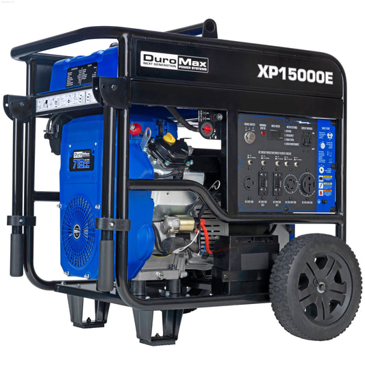 Gas Generators - DuroMax XP15000E 15,000 Watt Gasoline Portable Home Power Backup Generator