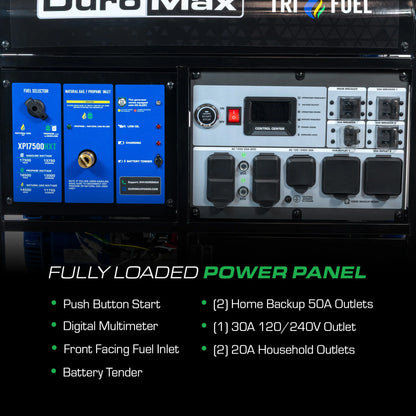 DuroMax XP17500HXT 17,500 Watt Tri Fuel Portable HXT Generator w/ CO Alert - PowerGen USA