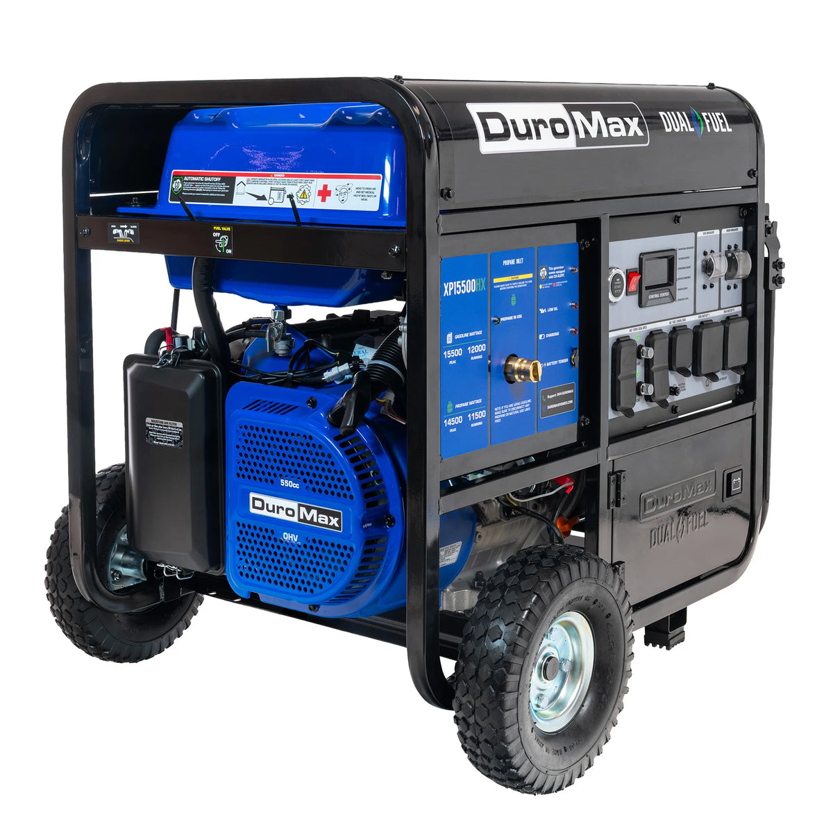 DuroMax XP15500HX 15,500 Watt Dual Fuel Portable HX Generator w/ CO Alert - PowerGen USA