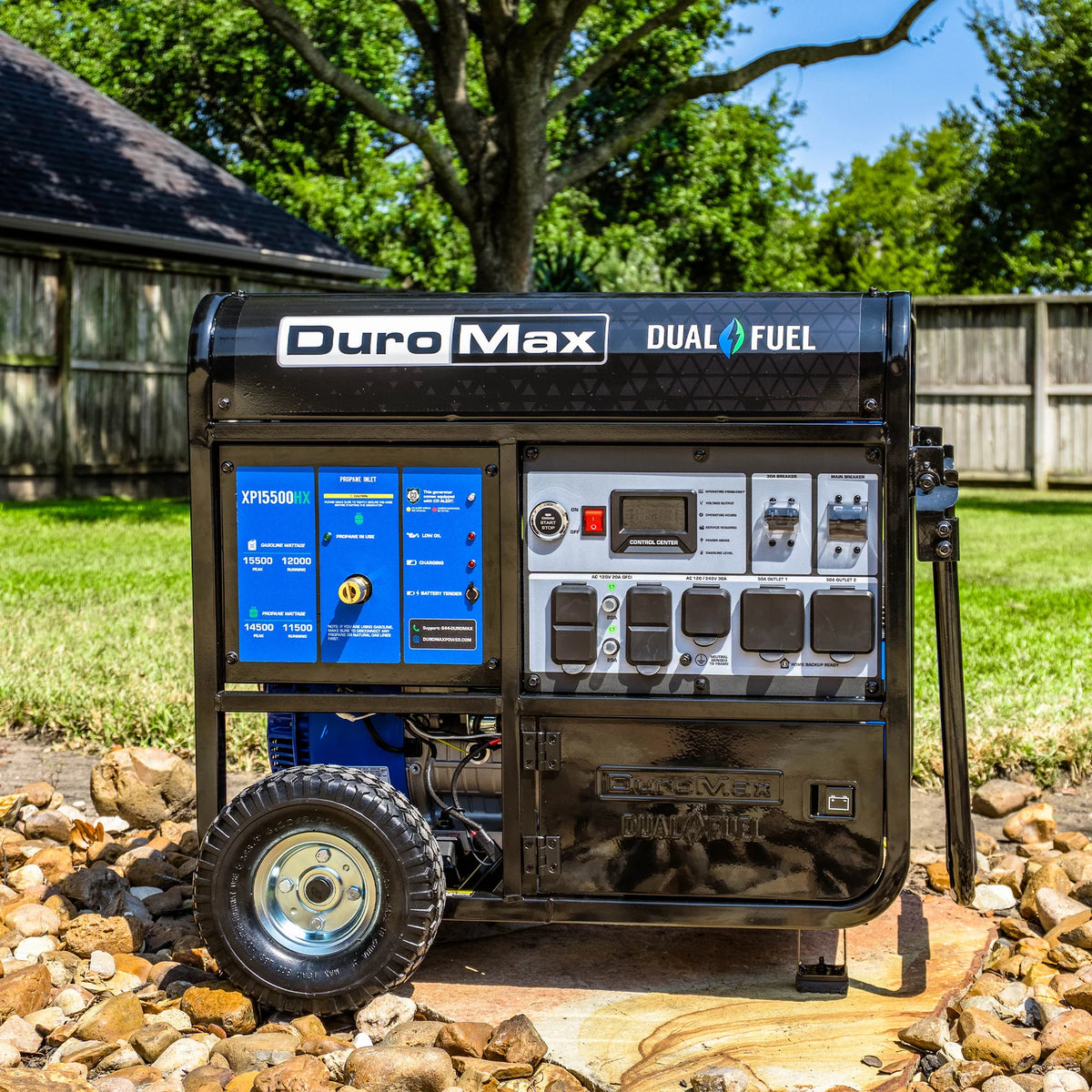 DuroMax XP15500HX 15,500 Watt Dual Fuel Portable HX Generator w/ CO Alert - PowerGen USA