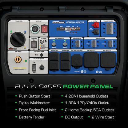 DuroMax 28,000 Watt Tri Fuel Portable Inverter Generator w/ CO Alert