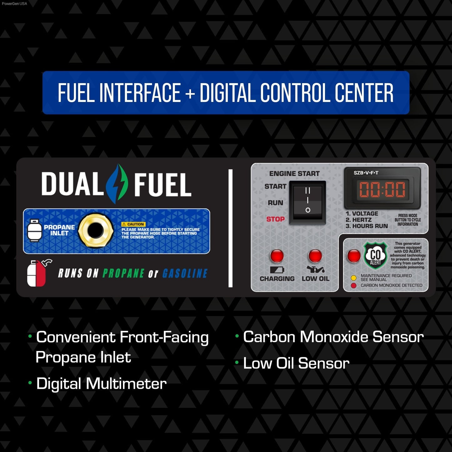 Dual Fuel Hybrid - DuroMax XP5500HX 5,500 Watt Dual Fuel Portable HX Generator W/ CO Alert