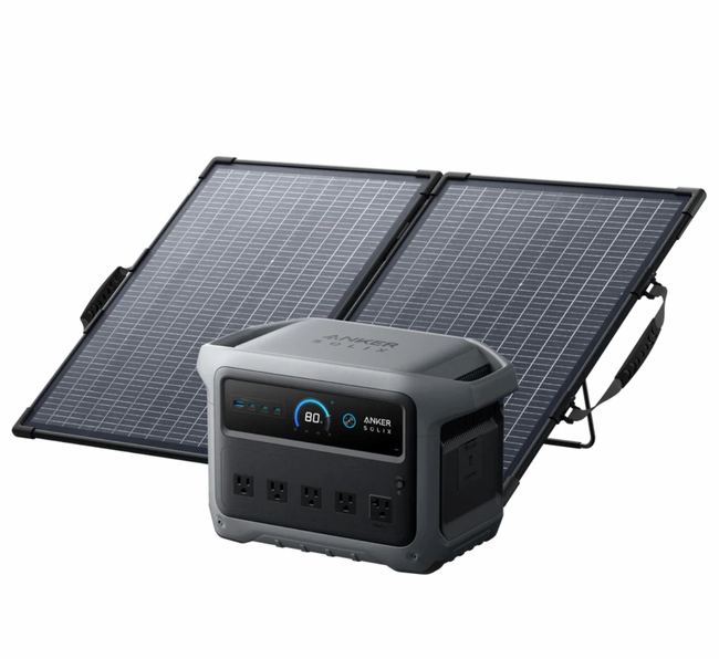 Anker SOLIX C1000 Gen 2 Portable Power Station + Anker SOLIX PS100 Bifacial Portable Solar Panel