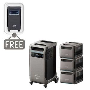 Anker SOLIX F3800 Plus Portable Power Station + 3 Expansion Batteries (15360Wh)
