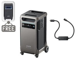 Anker SOLIX F3800 Plus Portable Power Station with Gas Adapter - 3840 Watt Hours - Includes FREE Protective Cover
