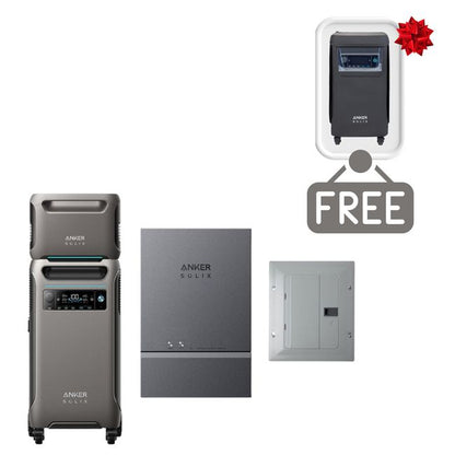 Anker SOLIX F3800 with Expansion Battery Automatic Home Power Panel Kit - Includes FREE Protective Cover