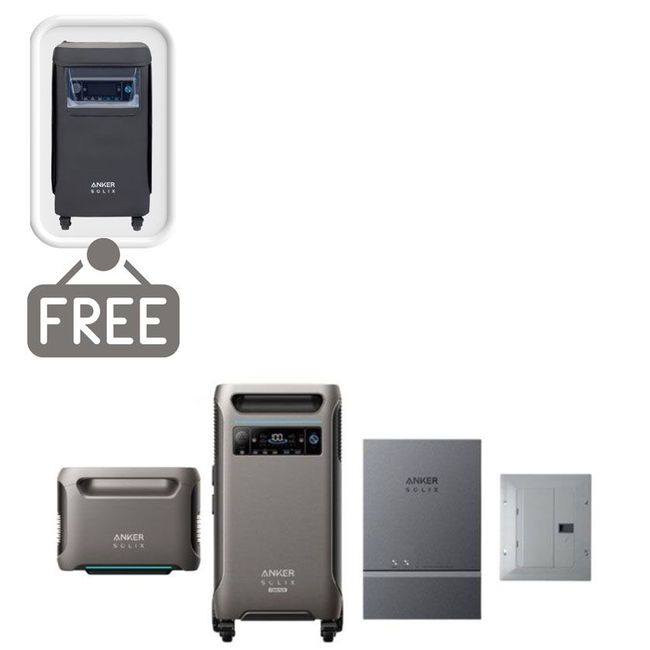 Anker SOLIX F3800 Plus + Sub Panel Kit + Expansion Battery - Includes FREE Protective Cover