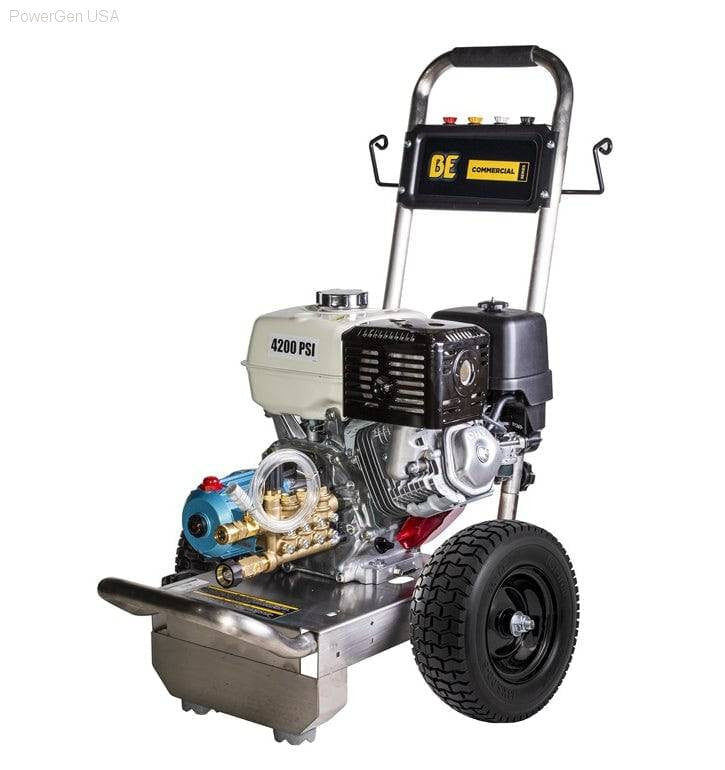 Pressure Washers - BE Power 4200 PSI  3.9 GPM Gas Pressure Washer With Honda GX390 Engine And CAT Triplex Pump