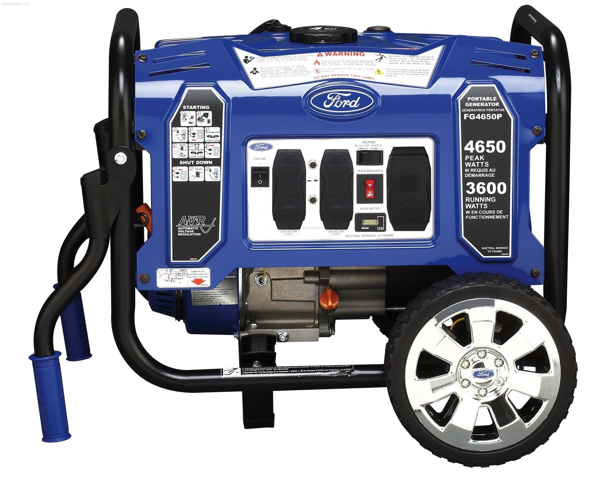 Gas Generators - Ford-FG4650P 4650 RV Ready Portable Gas Powered Generator