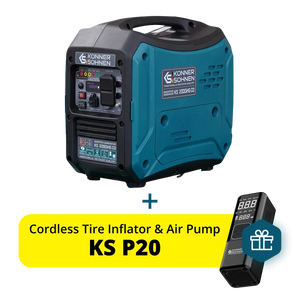 Könner & Söhnen 2000W Portable Dual Fuel Inverter Generator | Gasoline & Propane, Super Quiet 57 dB | KS 2000iH S CO - PowerGen USA