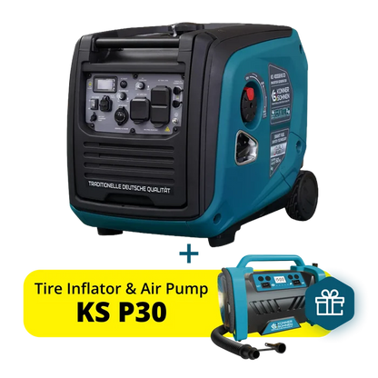 Könner & Söhnen 4000W Dual Fuel Inverter Generator | LPG/Gasoline, Electric Start, CO Sensor | KS 4000iEHS CO - PowerGen USA
