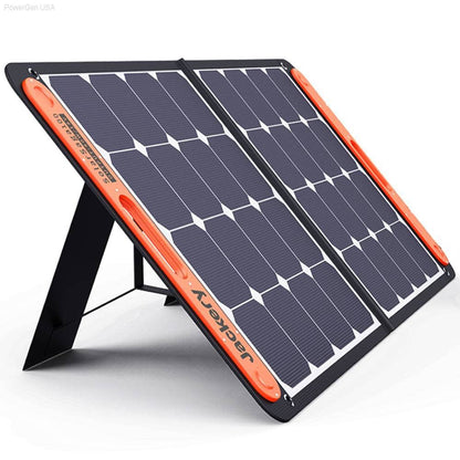 Solar & Battery Powered - Jackery SolarSaga 100-Watt Foldable Solar Panel For Explorer Series Portable Power Station Battery Generators