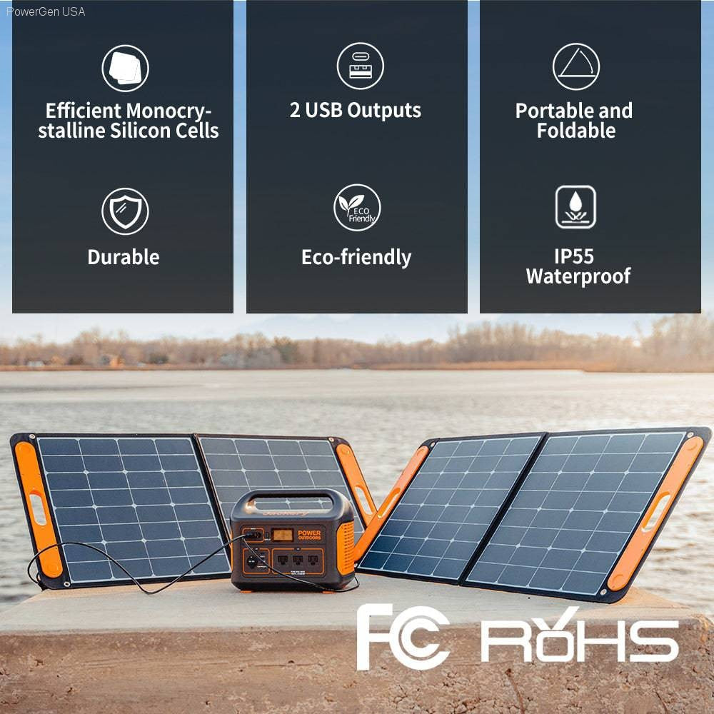 Jackery SolarSaga 100-Watt Foldable Solar Panel for Explorer Series  Portable Power Station Battery Generators