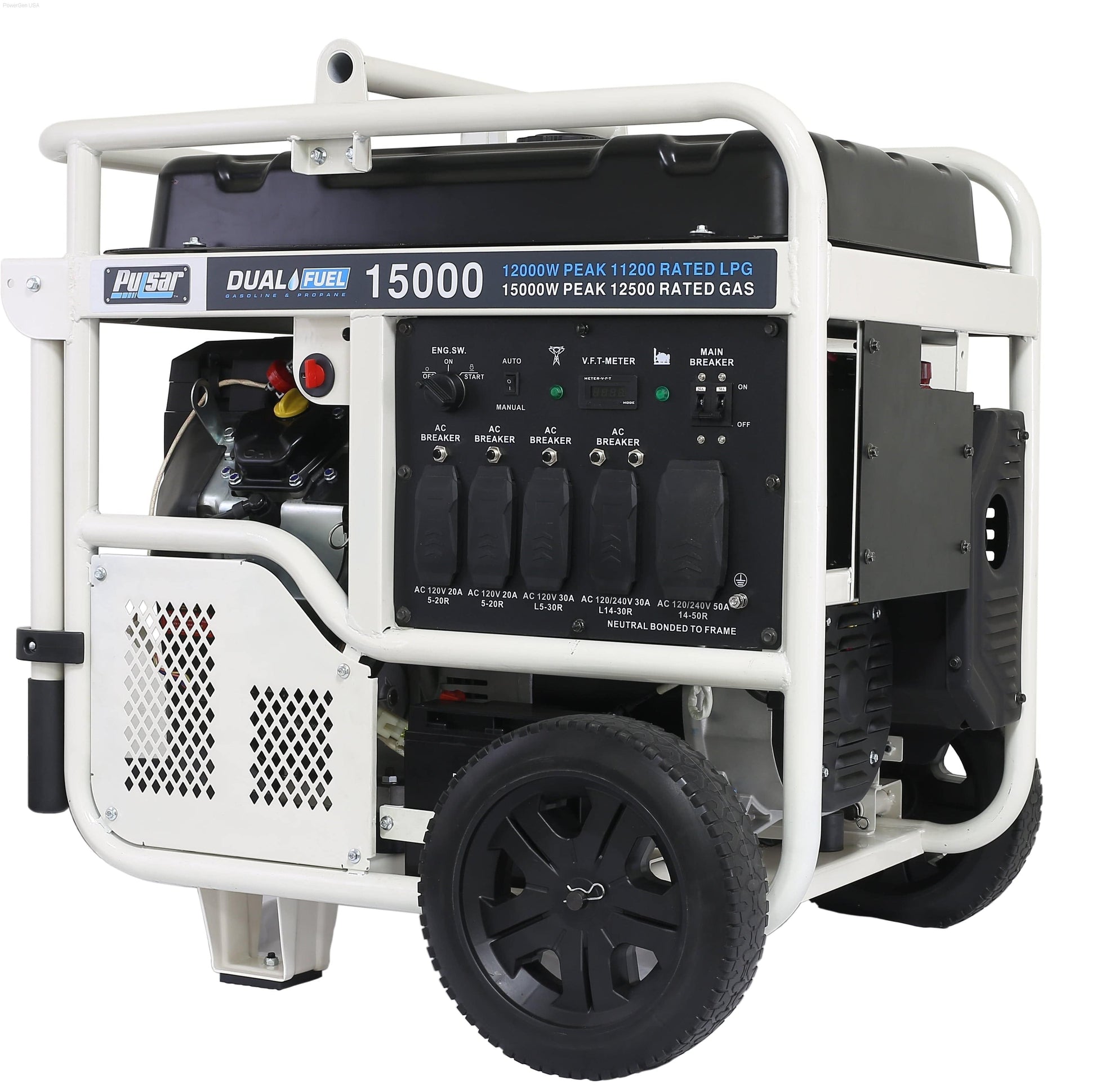 Dual Fuel Hybrid - Pulsar PG15KVTWB-15,000W Dual Fuel Portable Generator