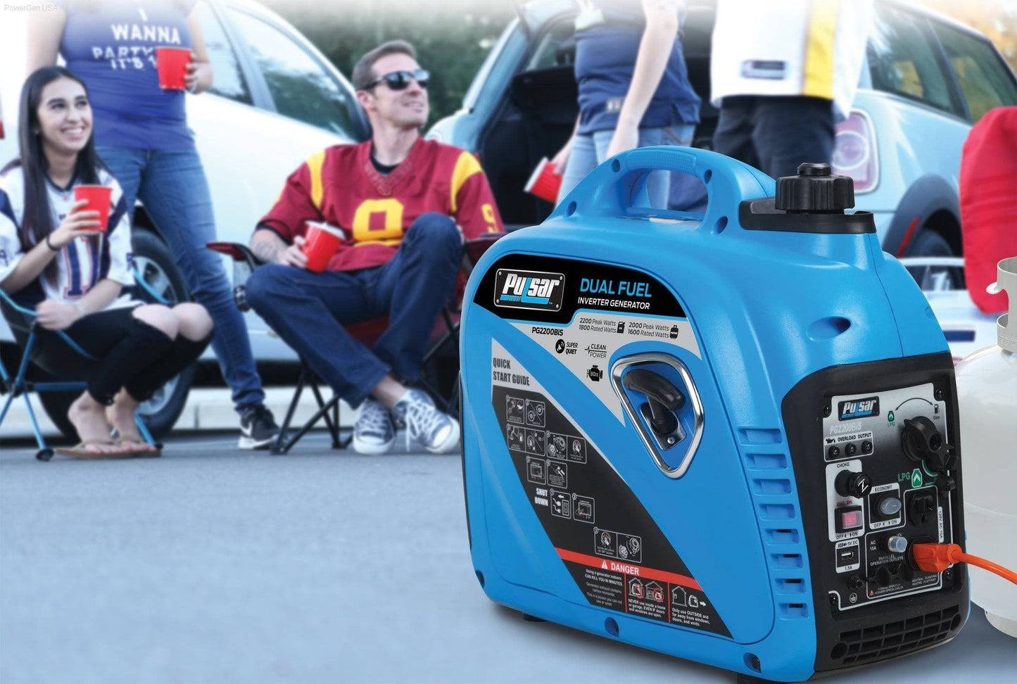 Dual Fuel Hybrid - Pulsar PG2200BiS-DUAL-Fuel Inverter 2200W Generator RATED 1800W, Carb Approved