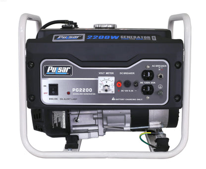 Gas Generators - Pulsar PG2200R-2200W Generator RATED 1600W Carb Approved