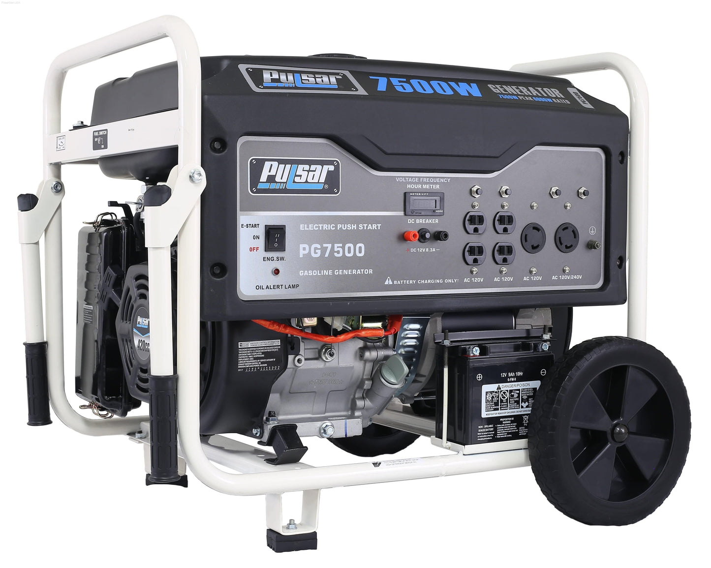 Gas Generators - Pulsar PG7500-7500W Generator RATED 6000W