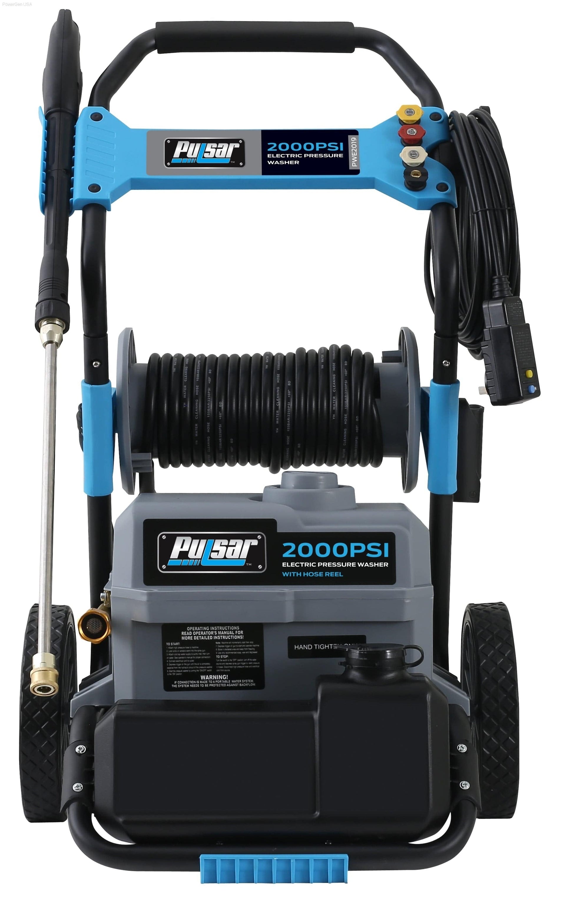 Pressure Washers - Pulsar PWE2019-2000 Psi Electric Pressure Washer With Hose Reel