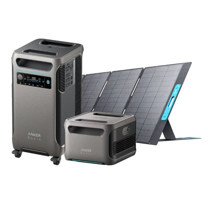 Anker SOLIX F3800 Solar Generator + Anker solix F3800 Expansion Battery + Anker solix 40OW Solar Panel
